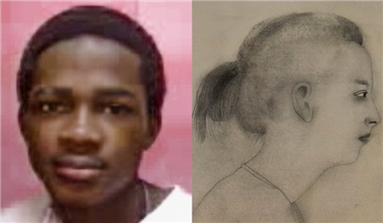 Left Detail: De boys from Sheikh Anti-Diop, Right Detail: Untitled (waits)
