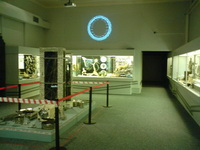 Central sculpture and display cabinets