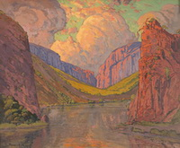 A Mountain Gorge with a River Running Through it