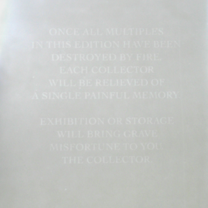 James Webb, You, the Collector. Traditional relief watermarked hand-made paper multiple, 66.5 x 50.5 cm