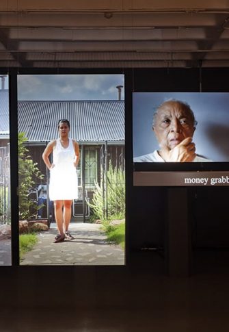 Sue Williamson, There's Something I Must Tell you, 2013. Multi-screen video installation.
