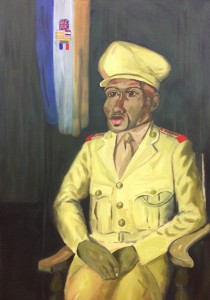Themba Shibase, <i>Proud Soldier (After Pemba's 'Soldier')<i>, 2014, Oil on Canvas, 110 x 68 cm