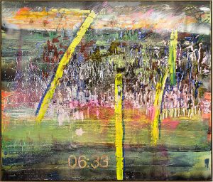 Jan-Henri Booyens, <i>North star fade into you</i> (2015). Oil and mixed media on canvas, 170 x 200 cm