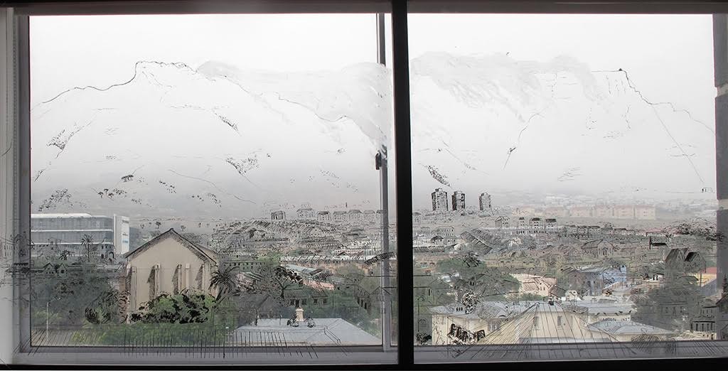 The window looking to District Six. Installation view: Goodman Gallery, Cape Town