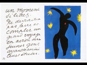 Henri Matisse <i>Icare (Icarus)</i>, 1947. Gouache stencil print on Arches paper. Eighth plate of the book Jazz