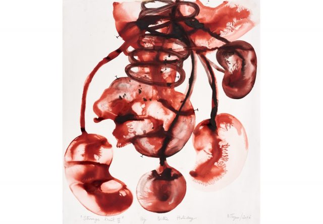 Barthélémy Toguo, Strange Fruit III, 2016. Watercolour on paper, 113 x 100cm